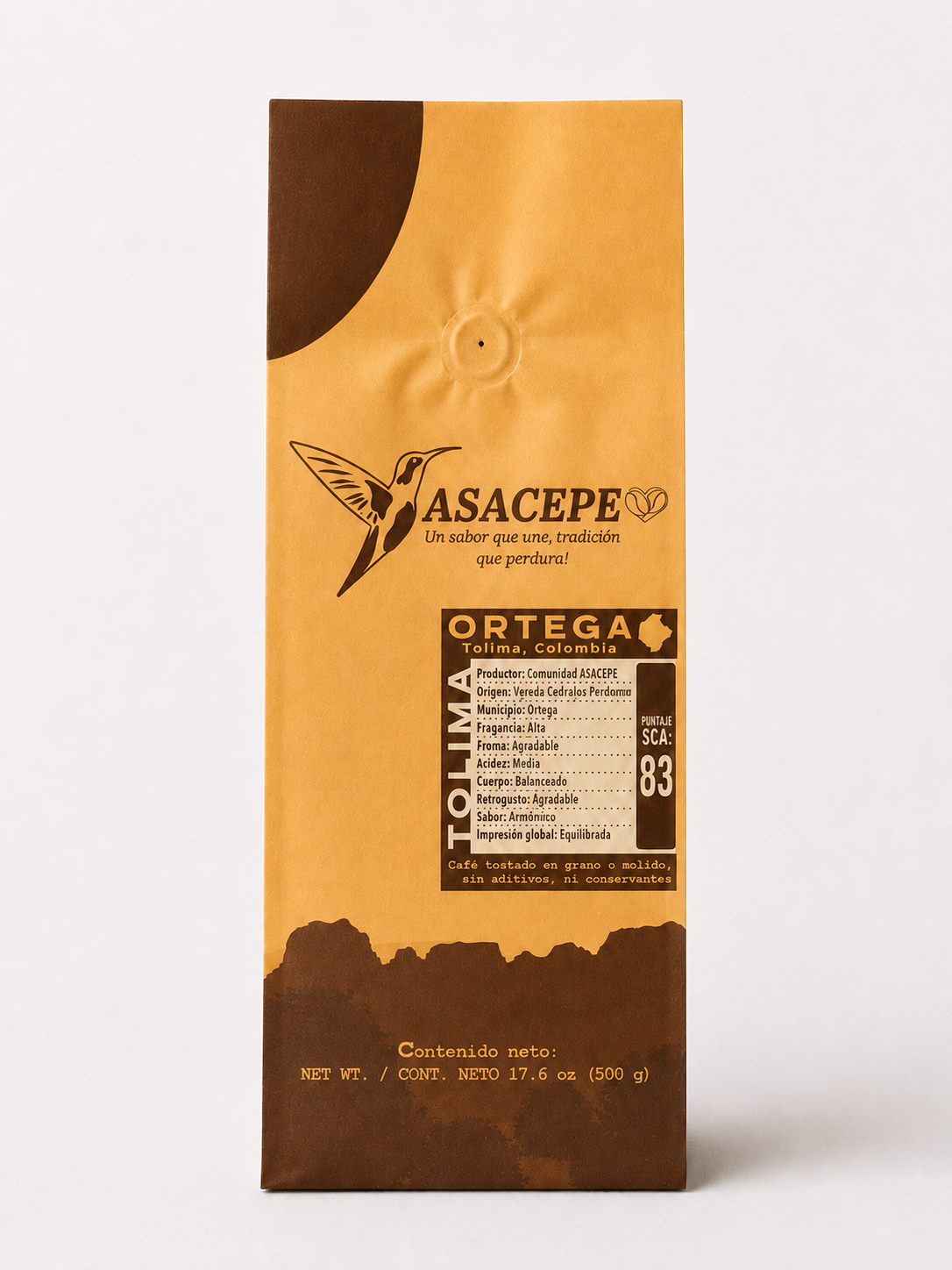 Café molido 500g colombiano – tostado, aroma intenso y listo para preparar