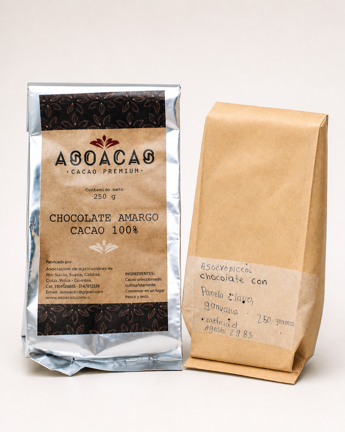 Cacao en bloque 250g – 100% artesanal, chocolate amargo puro sin azúcar