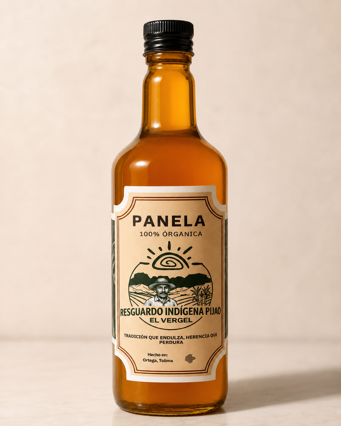 Miel de caña 750 ml – panela líquida 100% orgánica y artesanal